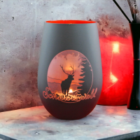 Glaswindlicht Hirschpanorama