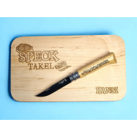 Vesperbrett Speck Takel & Sackmesser Set – Schwarzwälder Spaß und Genuss!